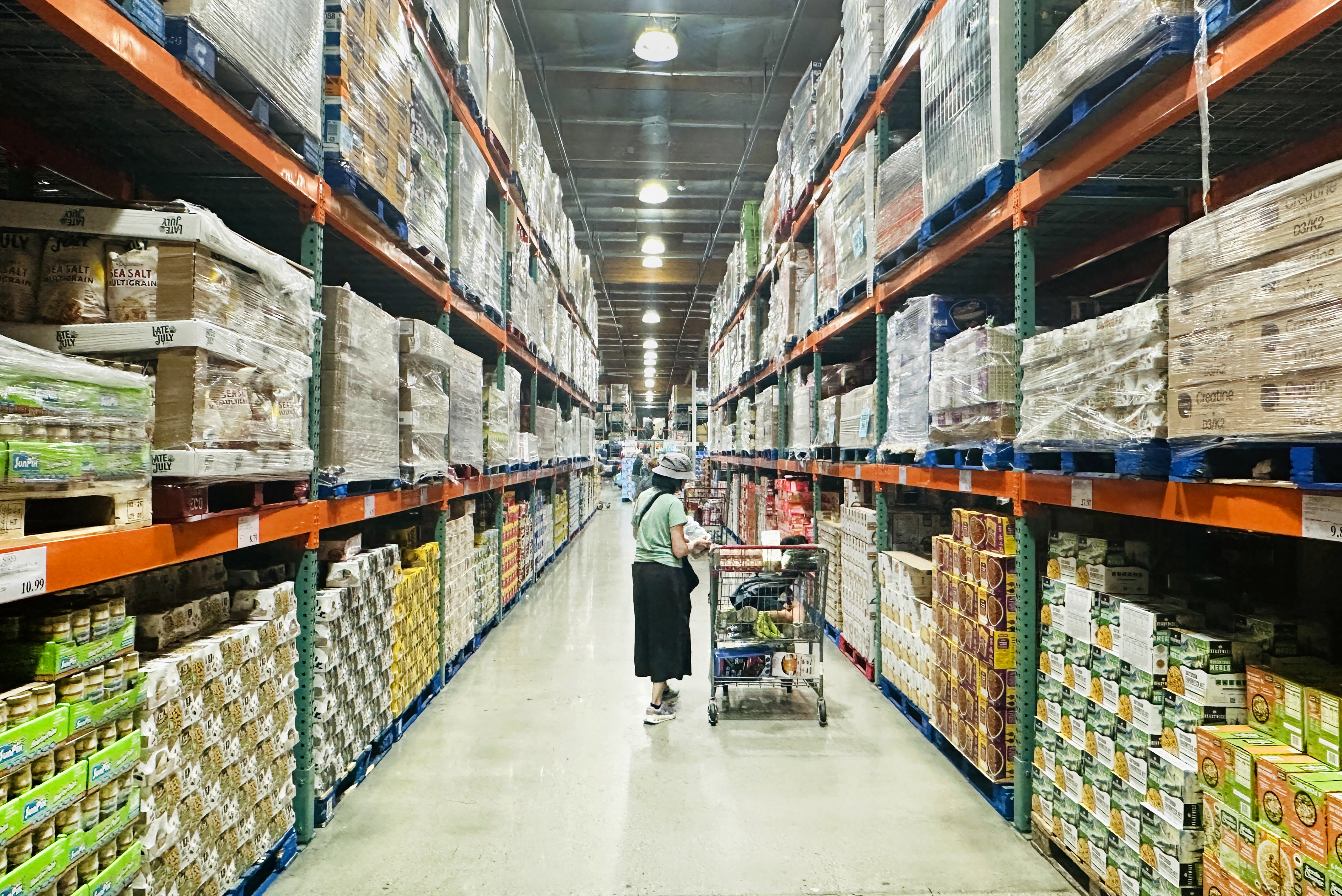 A woman shops at Costco.