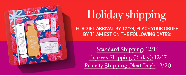 Holiday shipping