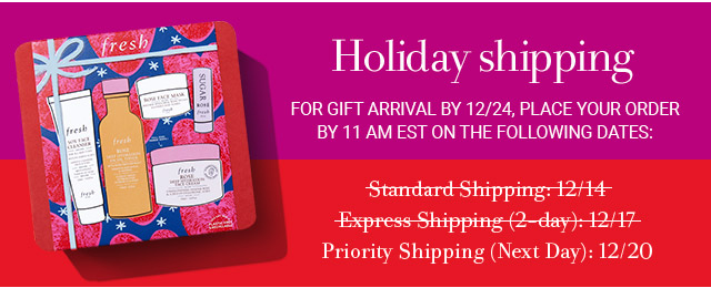 Holiday shipping