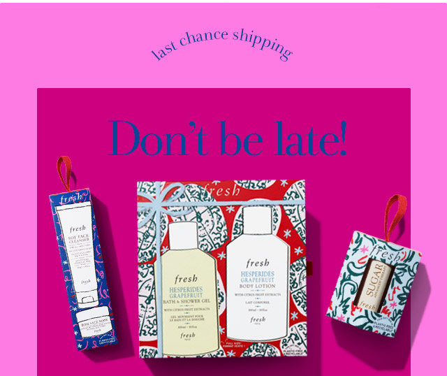 Don’t be late!