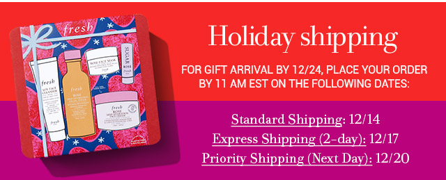 Holiday Shipping