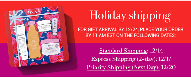 Holiday Shipping