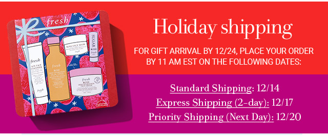 Holiday Shipping