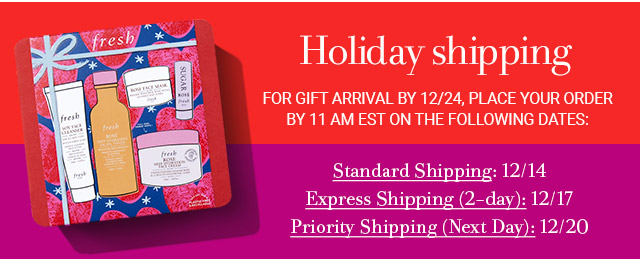Holiday Shipping