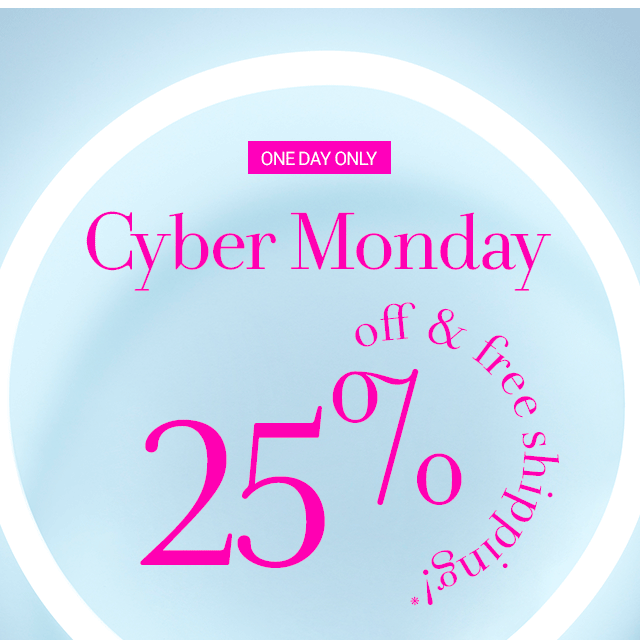 25% off & free shipping!*