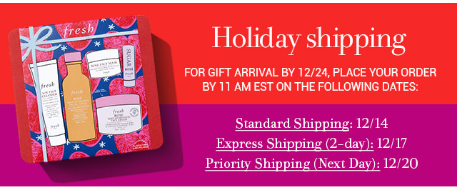 Holiday shipping