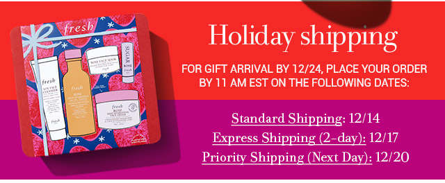 Holiday shipping