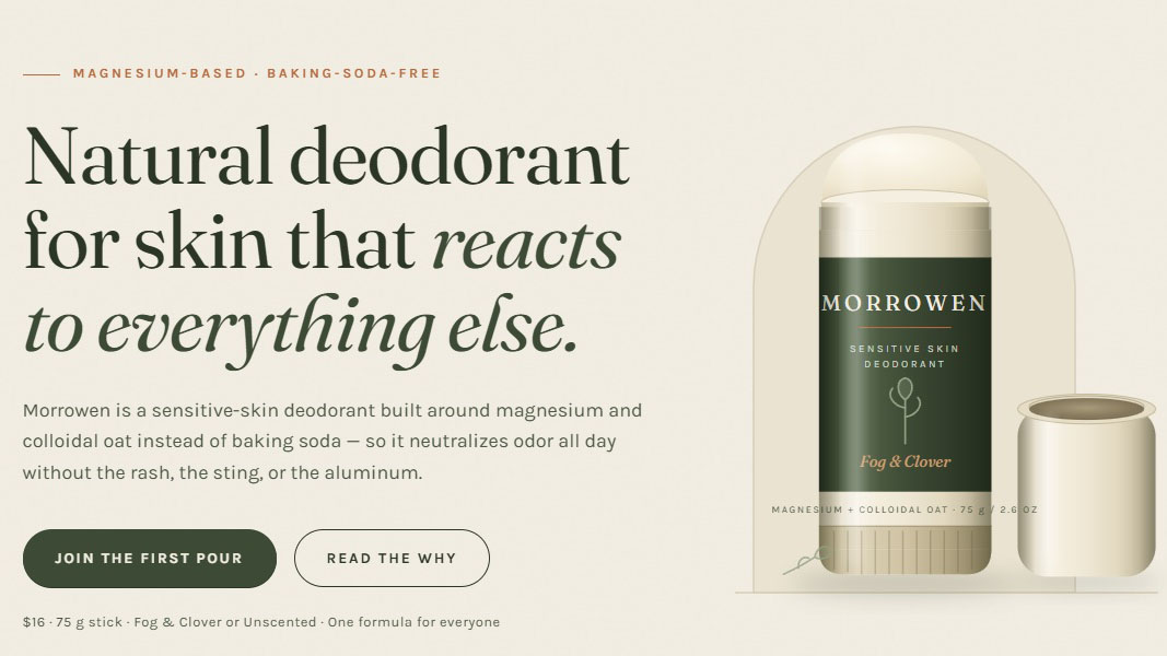 Ad for Morrowen deodorant