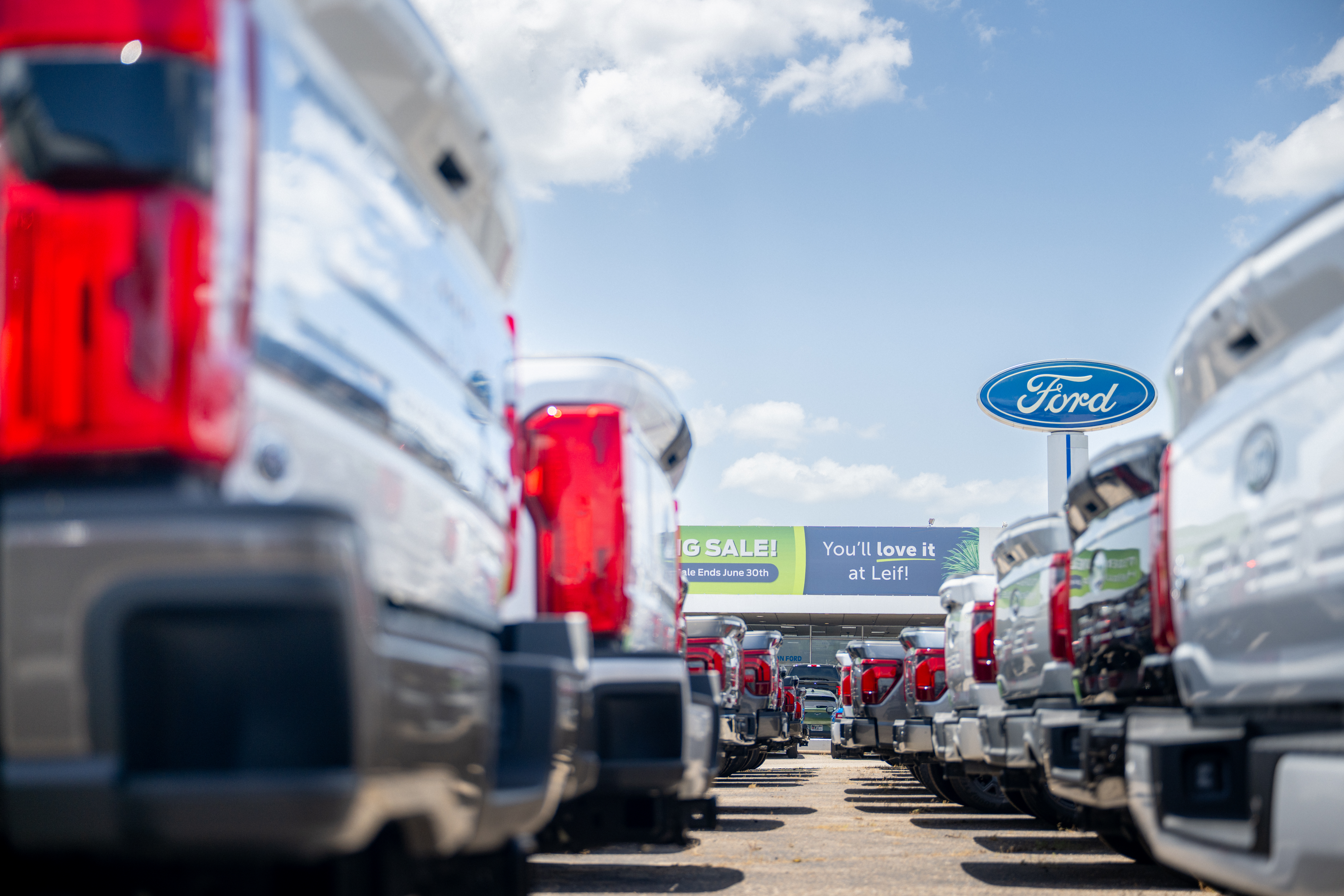 Atmosphere at a Ford dealership