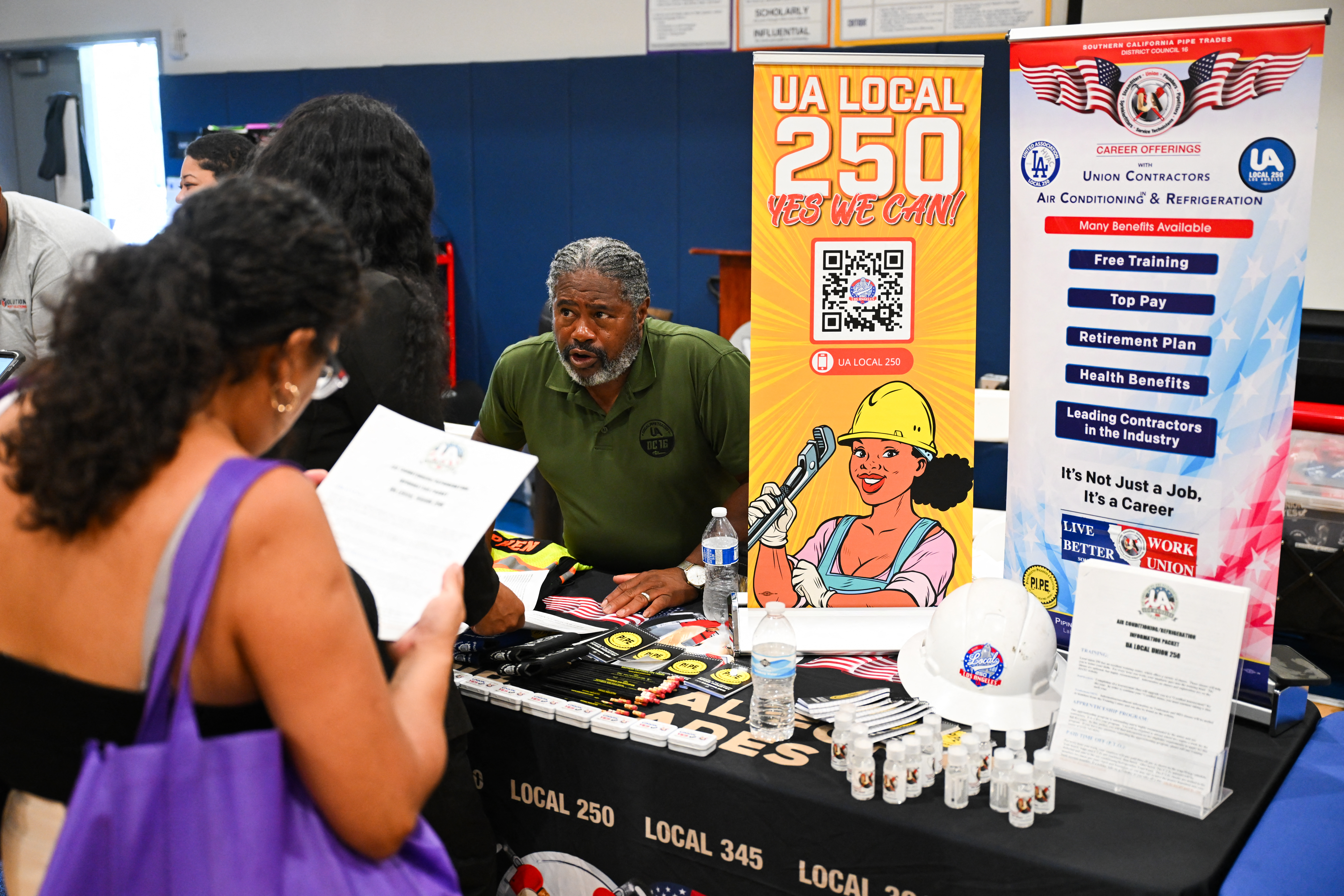 People at a job fair