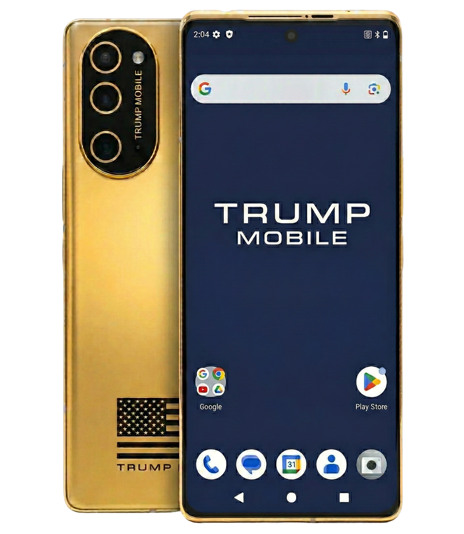 A gold smartphone