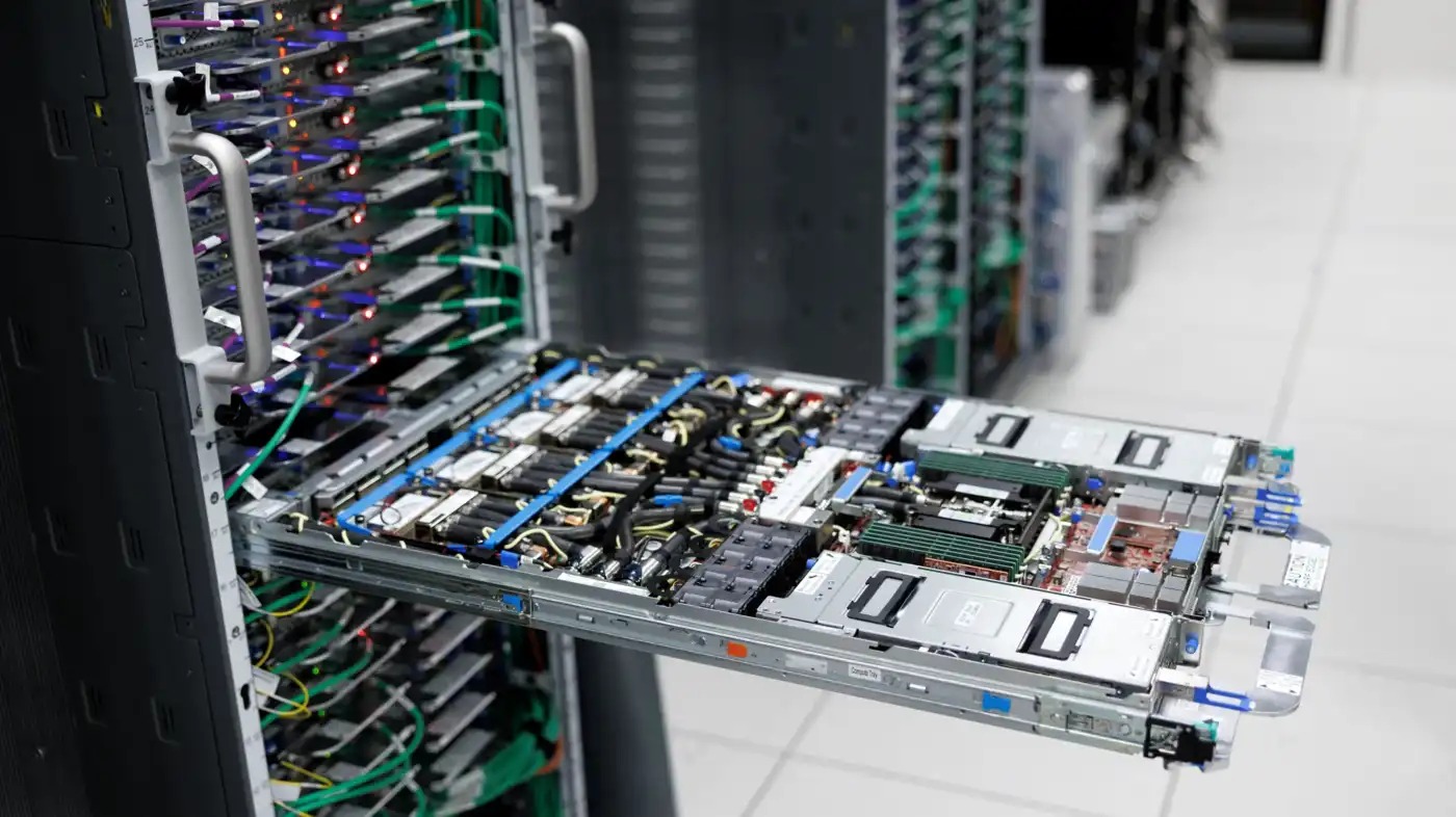 Chips in a data center.