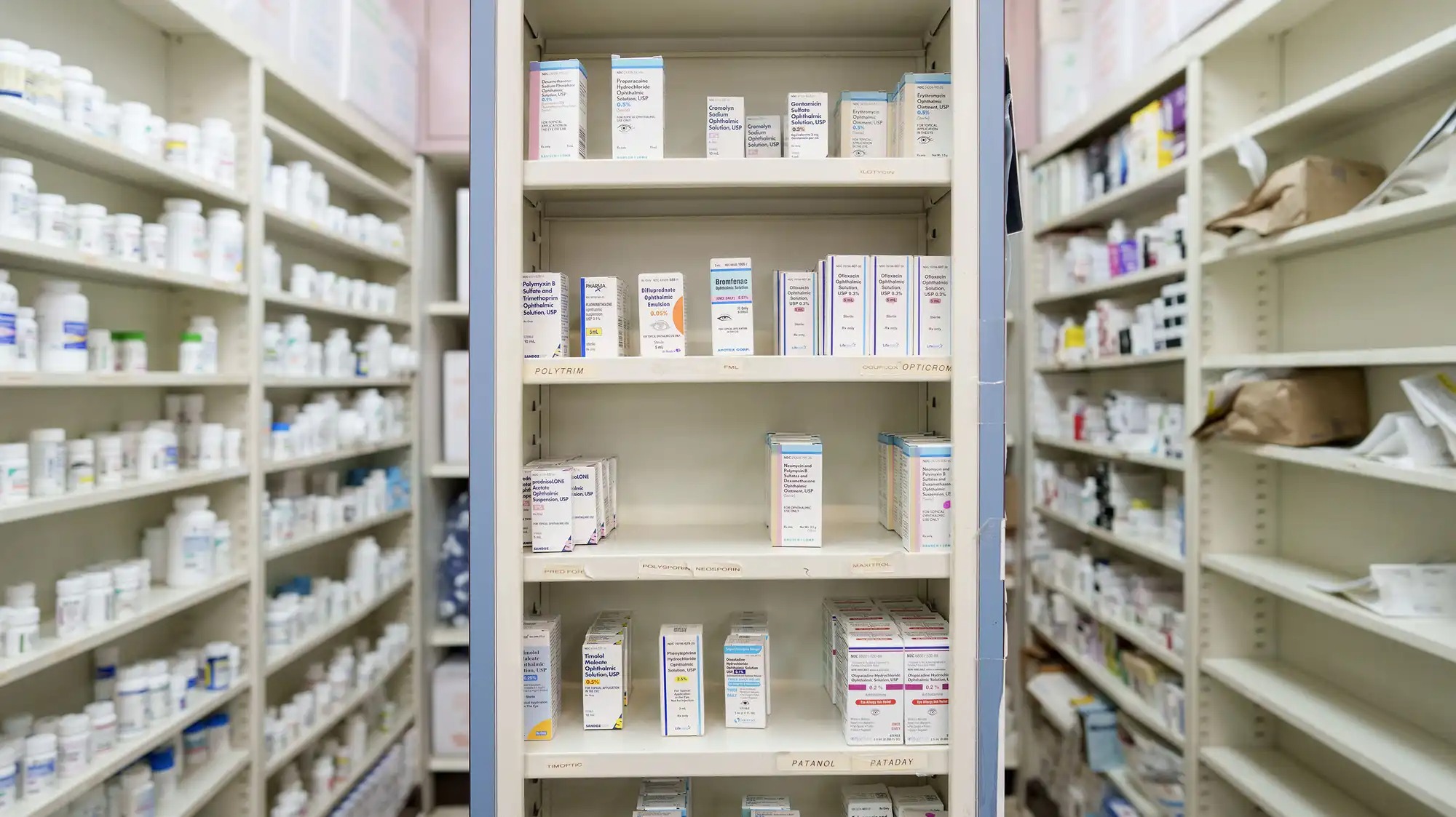 Atmosphere at a pharmacy.