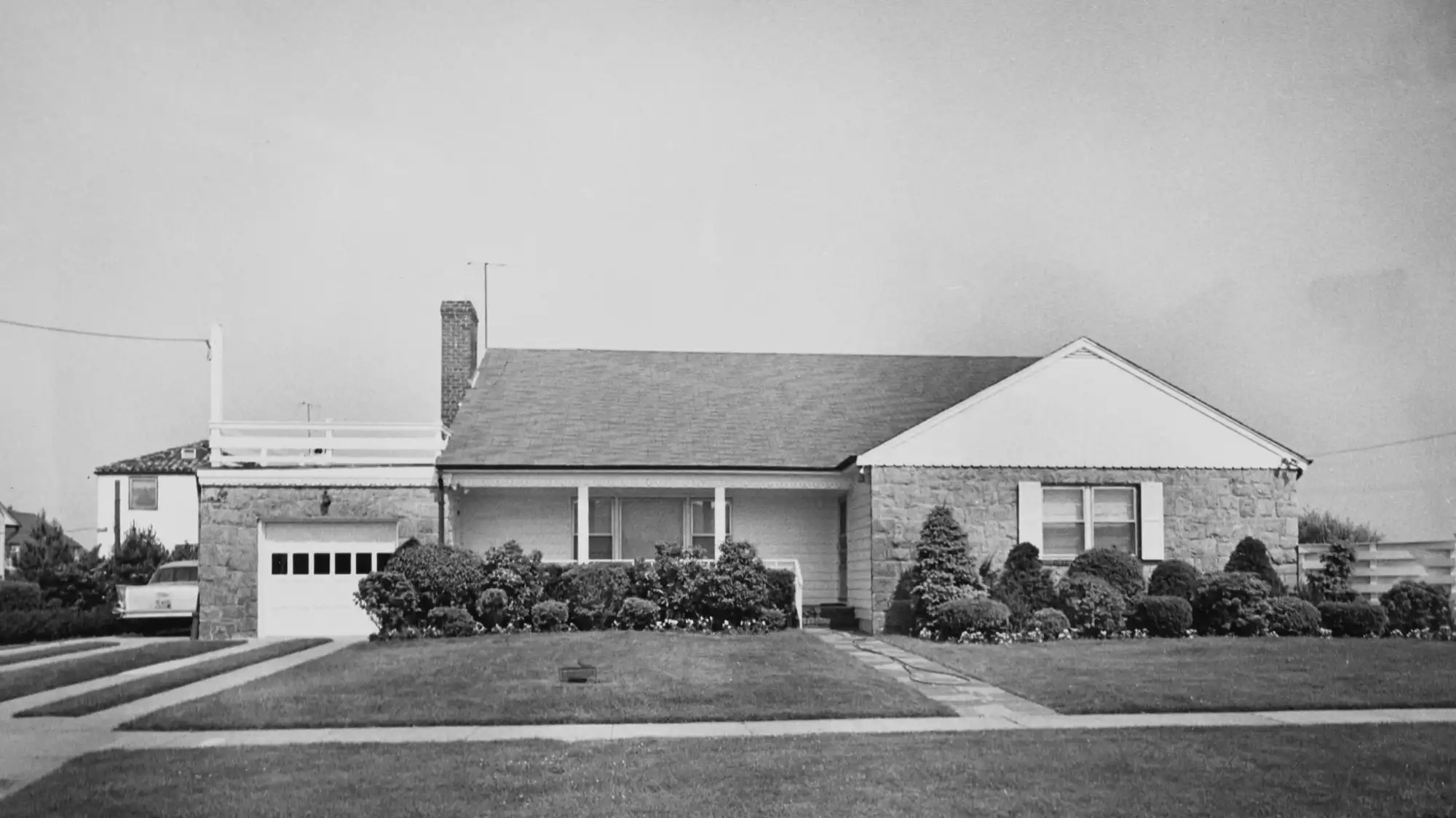 A suburban home in the 1950s.