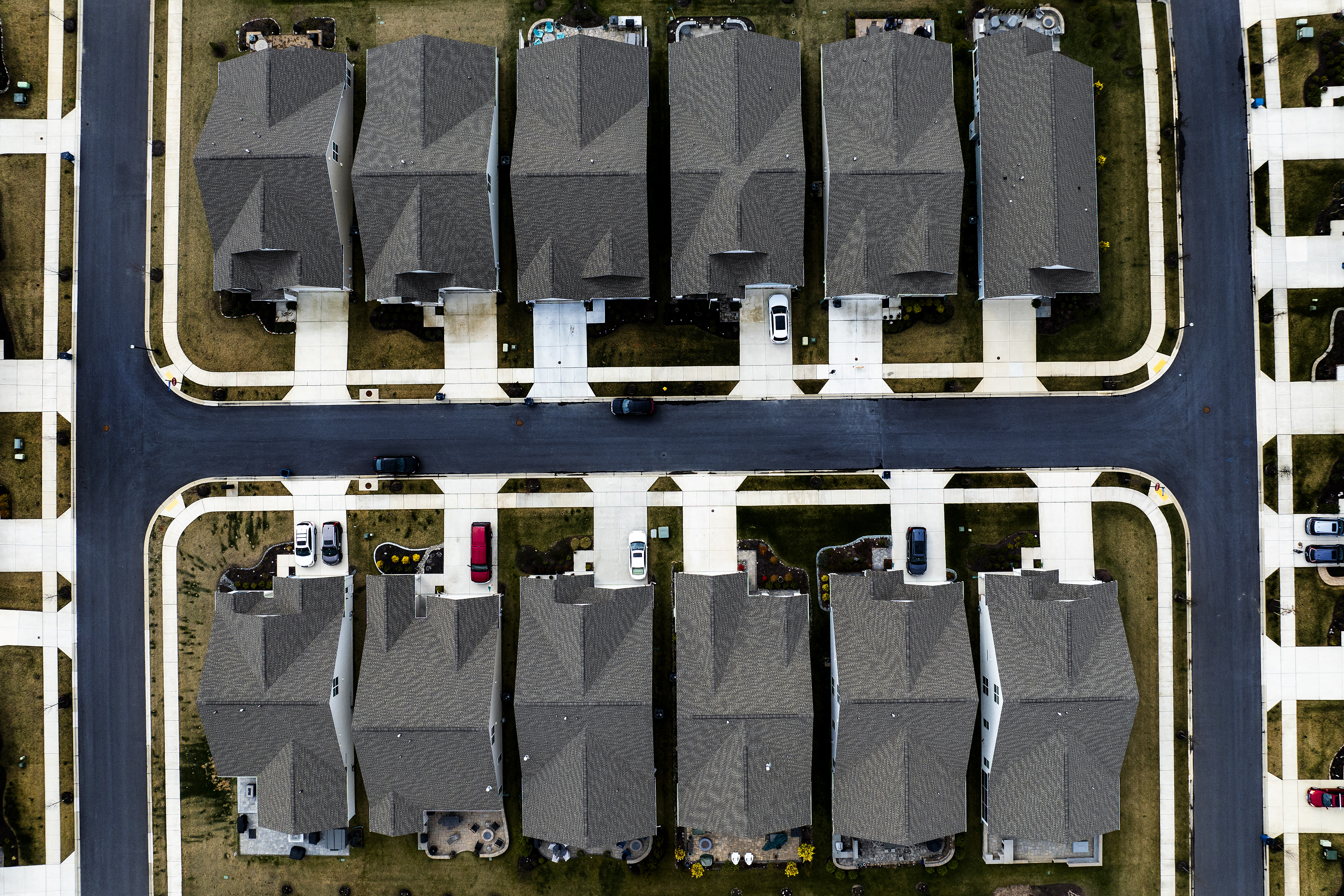 Home seen from the air.