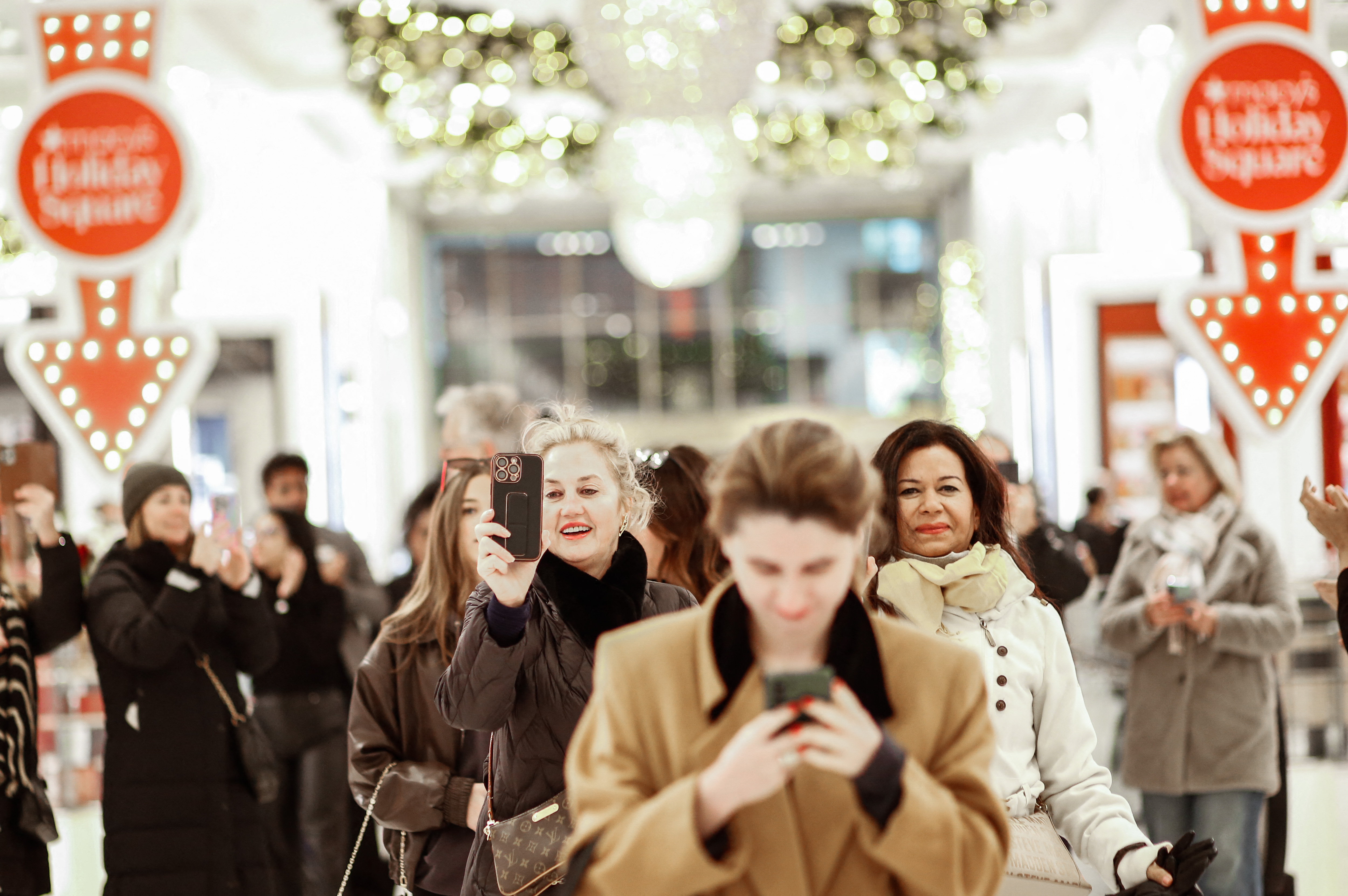Shoppers crowd the New York City Macy's on Black Friday.