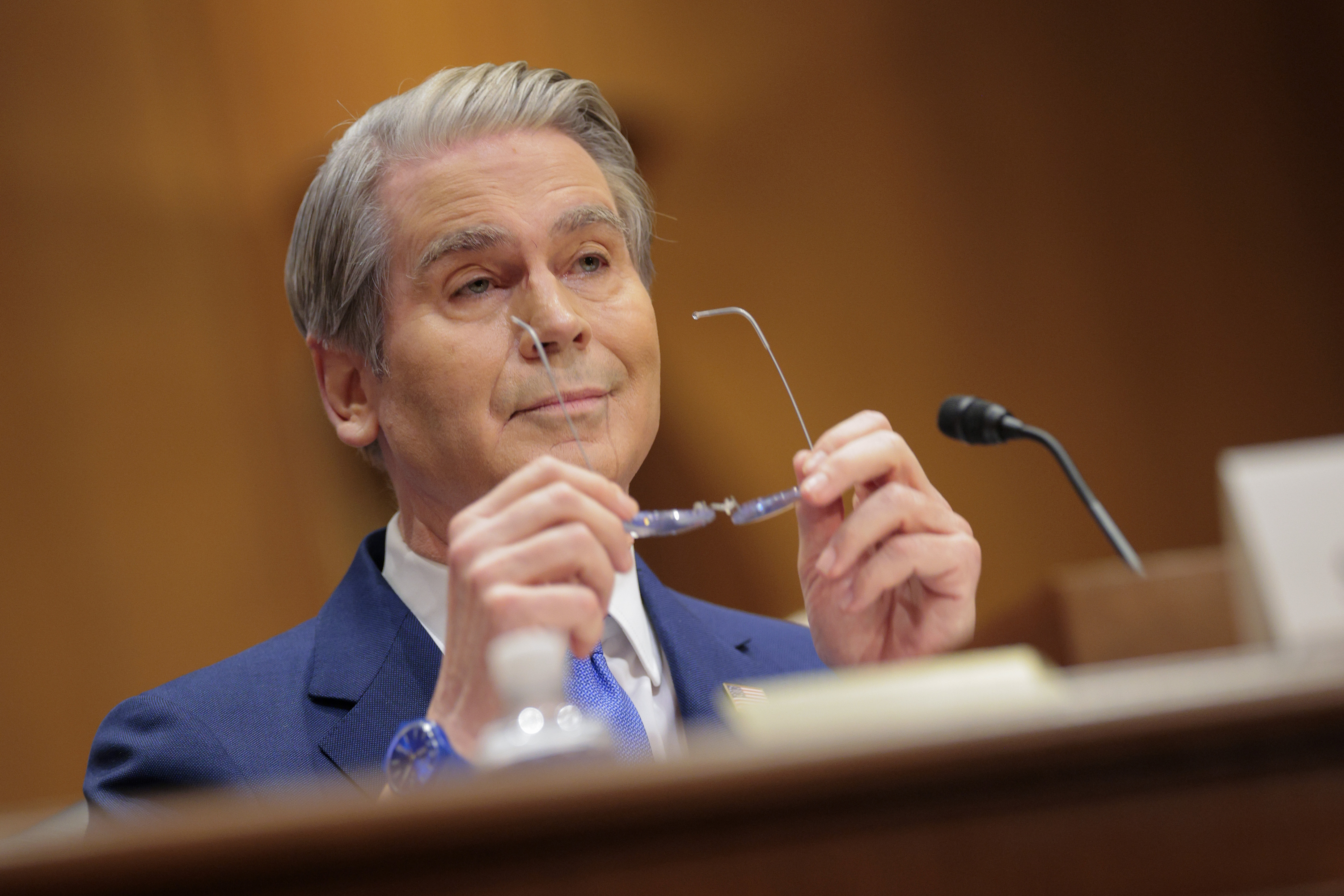Treasury Secretary Scott Bessent, a man with gray hair 
