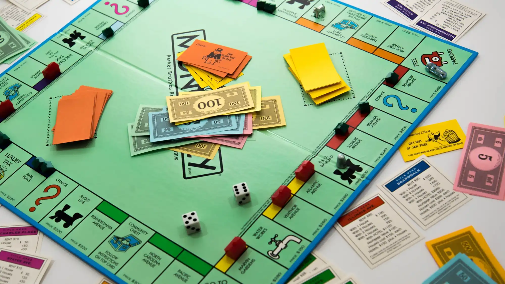 A Monopoly board