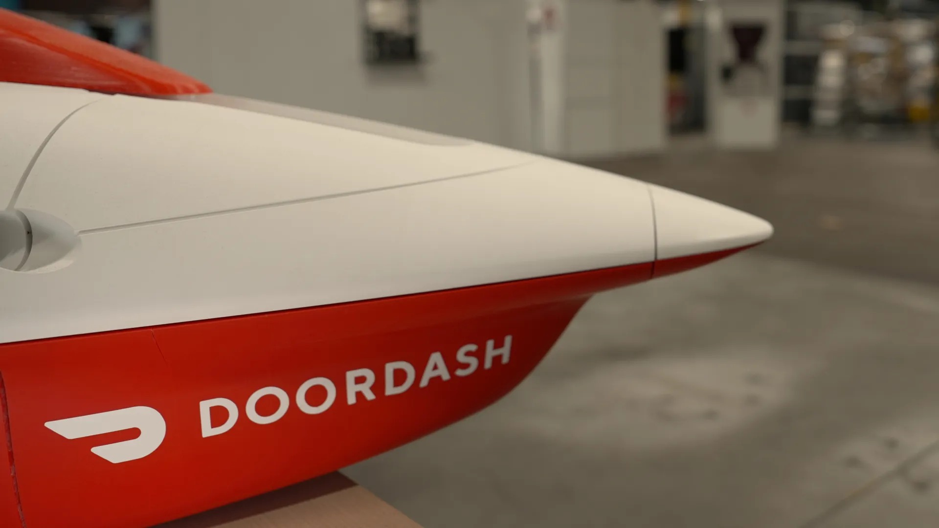A handout photo of a DoorDash branded drone.