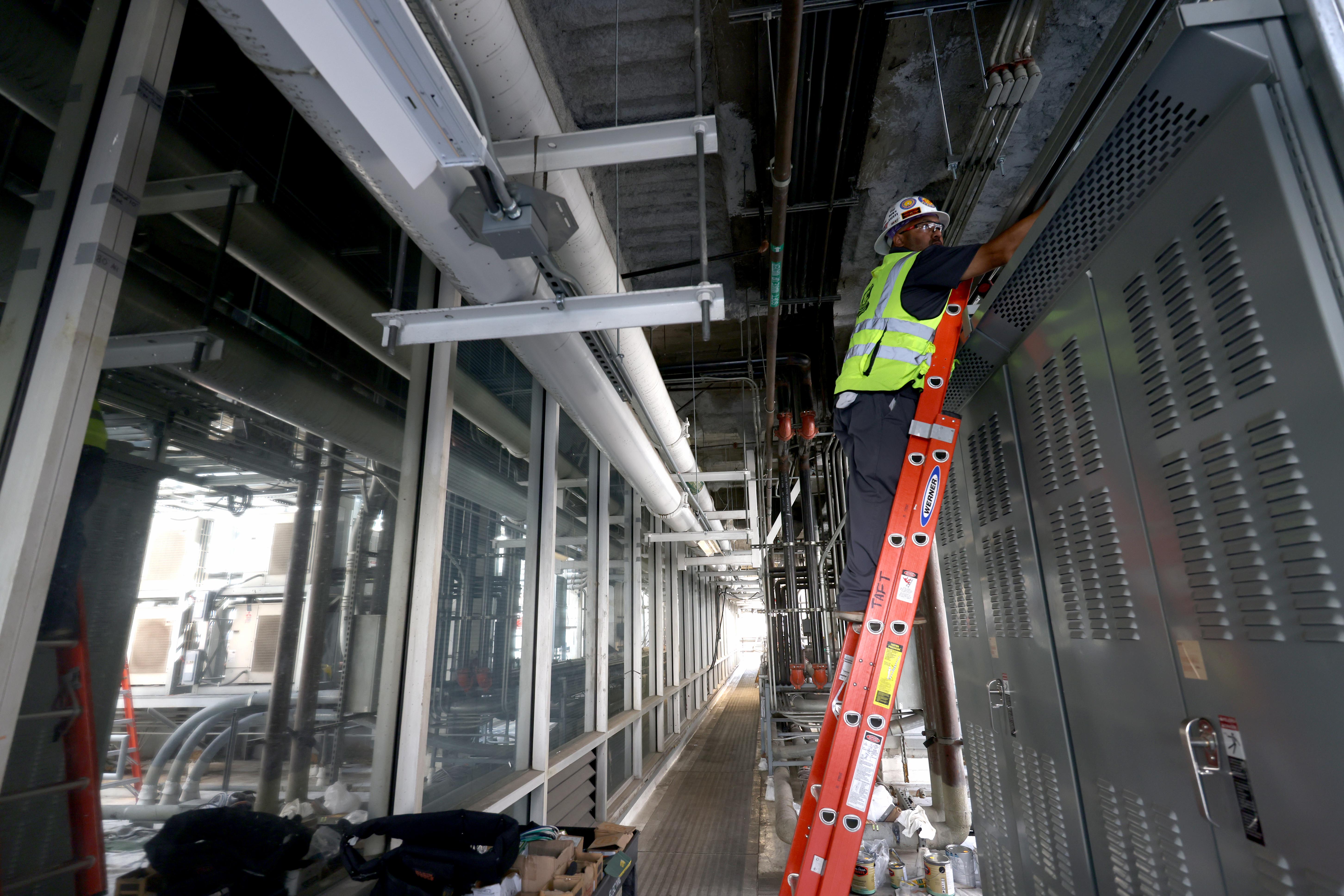 A data center under construction.in Los Angeles