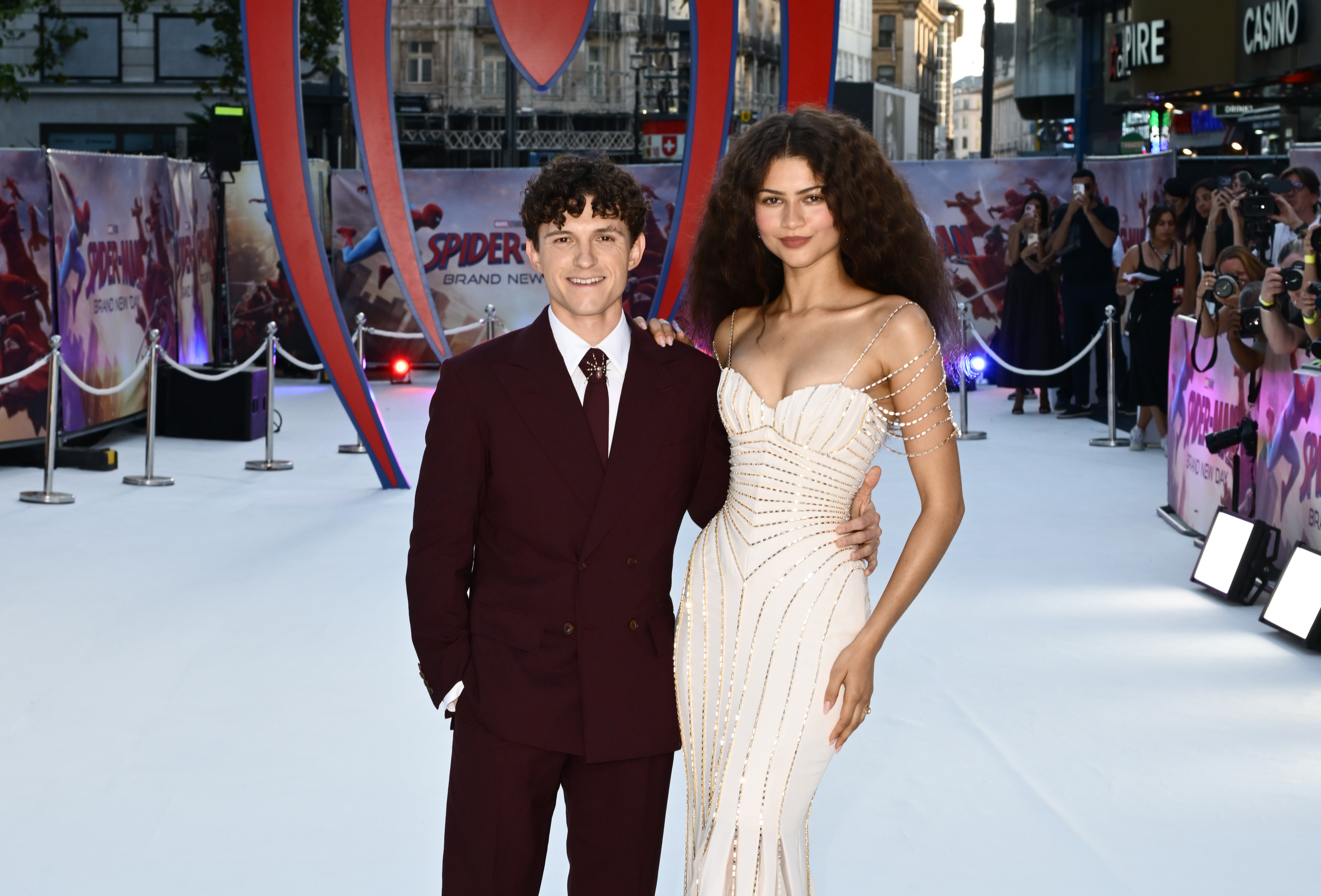 Tom Holland and Zendaya at Spider man premiere
