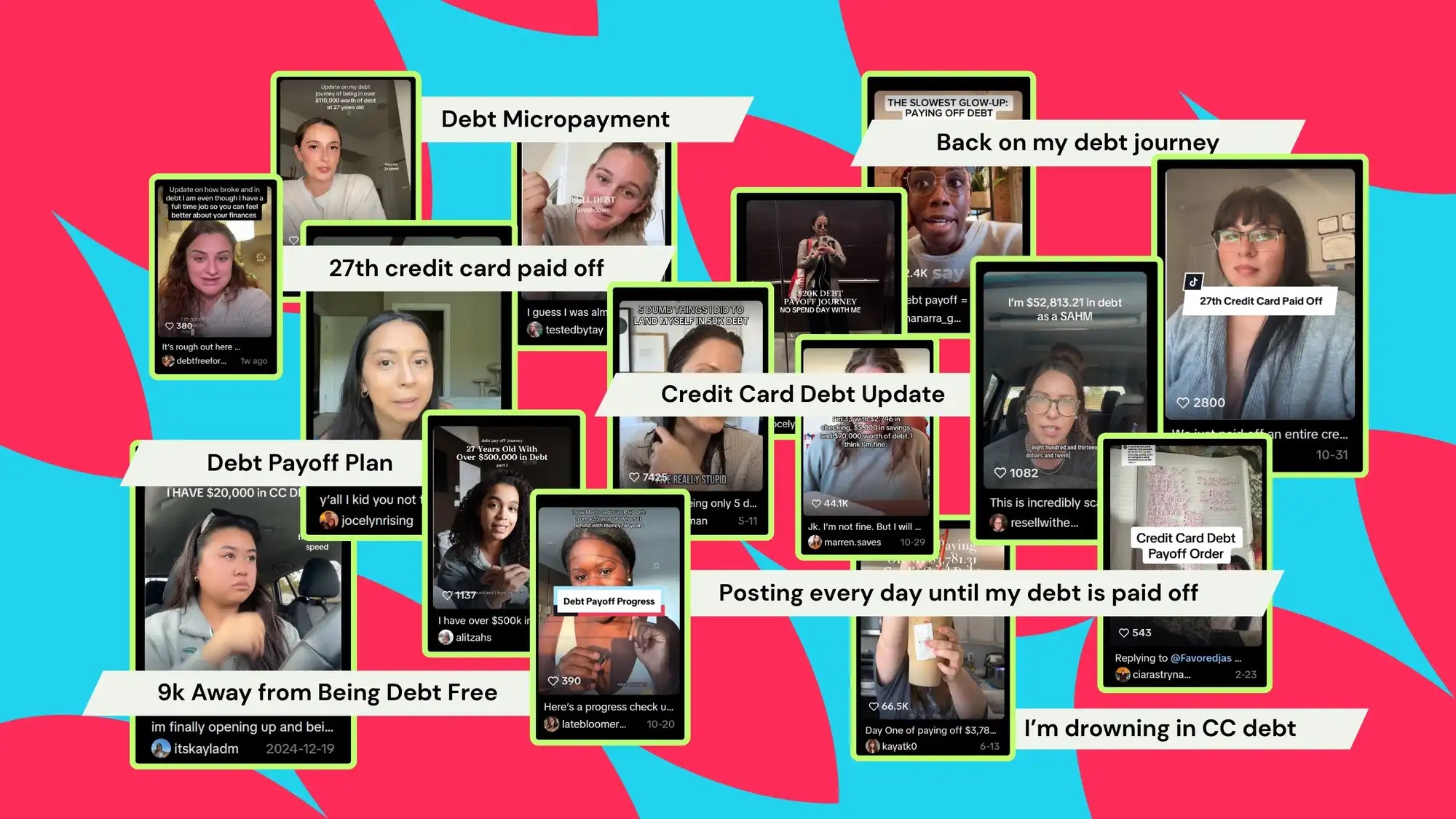 A photo illustration shows screenshots of many of the social media videos described below.