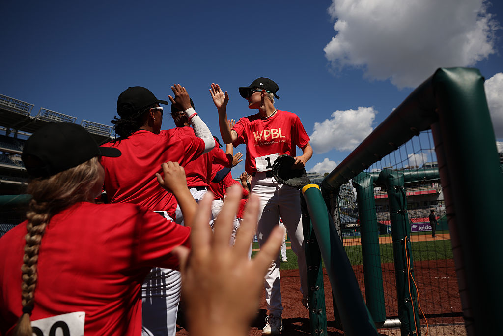 Players at WPBL tryouts