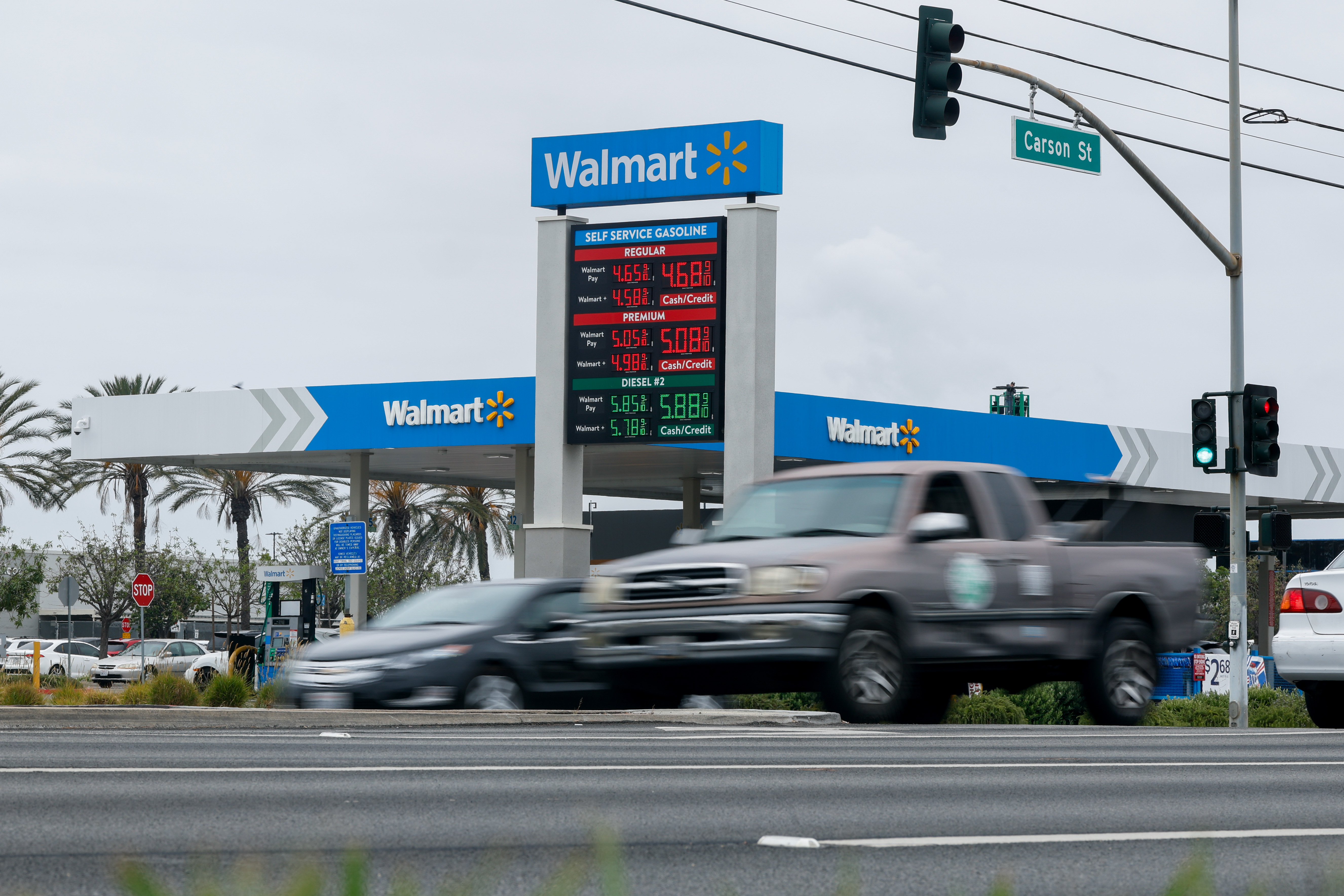 A gas station in Los Angeles