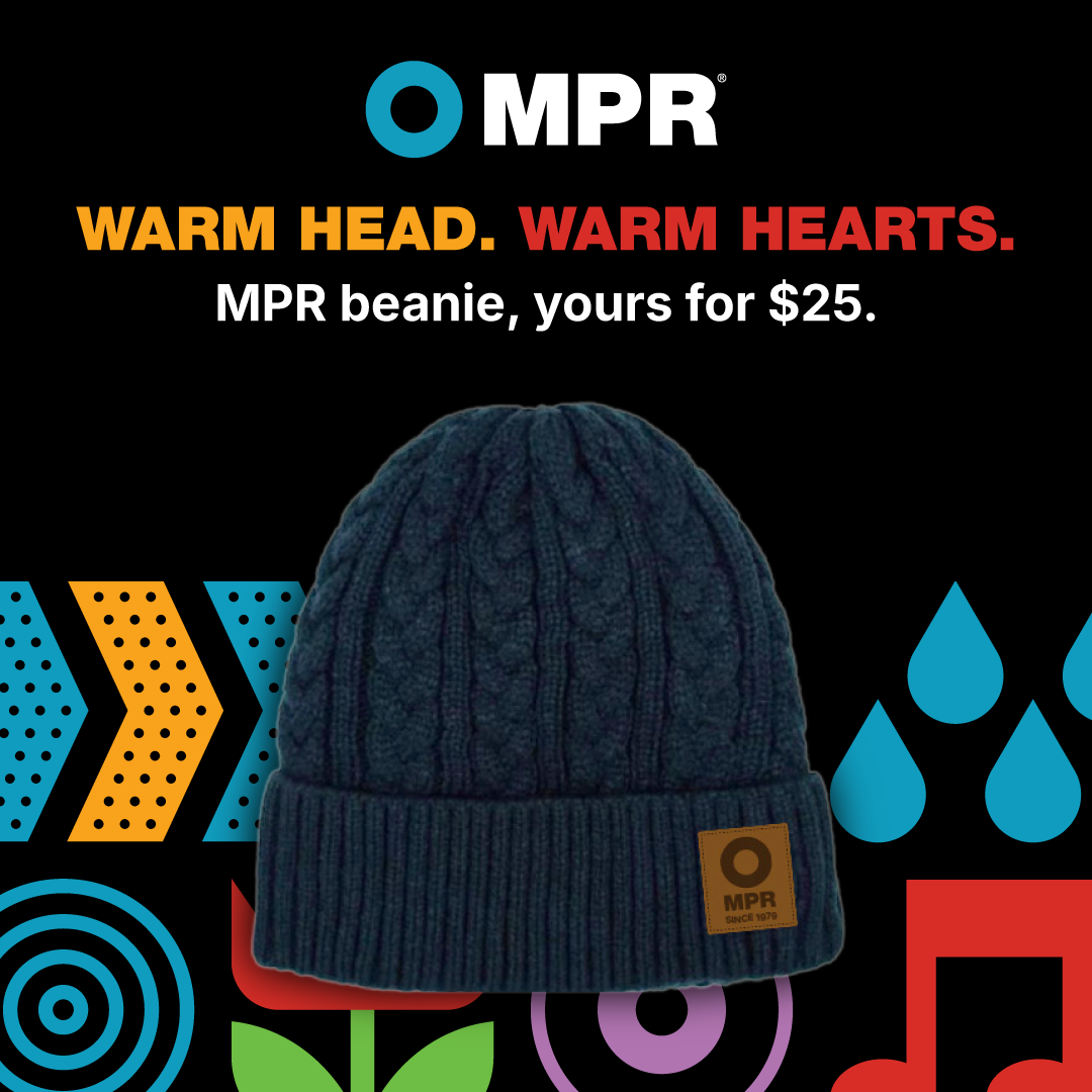 Warm head. Warm hearts. Mpr beanie, yours for $25